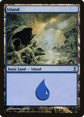 Island (287) card from Time Spiral