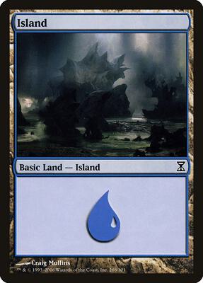 Island (288) card from Time Spiral