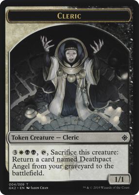 Cleric // Treasure Double-Sided Token card from Ravnica Allegiance: Guild Kits