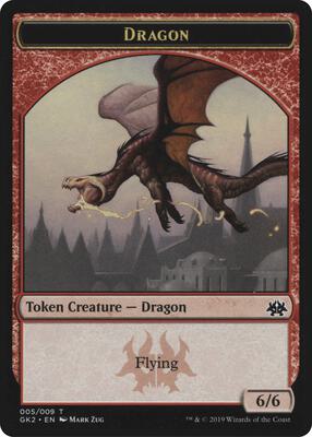 Dragon // Goblin Double-Sided Token card from Ravnica Allegiance: Guild Kits