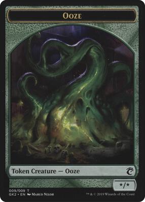 Ooze // Frog Lizard Double-Sided Token card from Ravnica Allegiance: Guild Kits