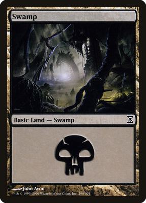 Swamp (290) card from Time Spiral