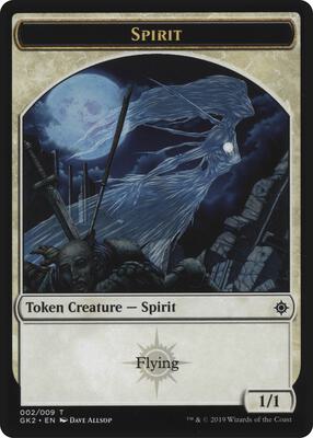 Spirit (002) // Spirit (010) Double-Sided Token card from Ravnica Allegiance: Guild Kits
