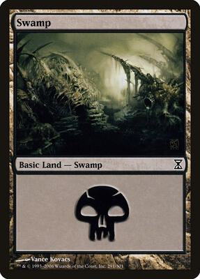 Swamp (291) card from Time Spiral