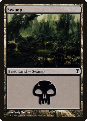 Swamp (292) card from Time Spiral