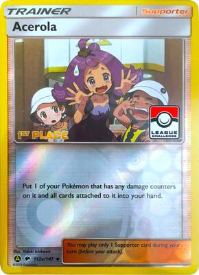 Acerola - 112a/147 (League Challenge) [1st Place] card from League & Championship Cards