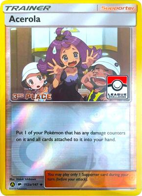 Acerola - 112a/147 (League Challenge) [3rd Place] card from League & Championship Cards