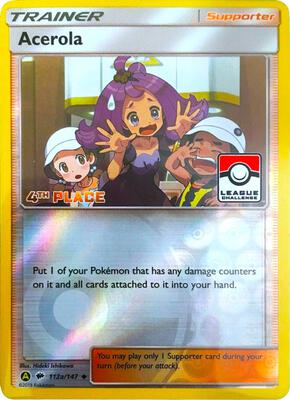 Acerola - 112a/147 (League Challenge) [4th Place] card from League & Championship Cards