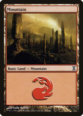 Mountain (296) card from Time Spiral