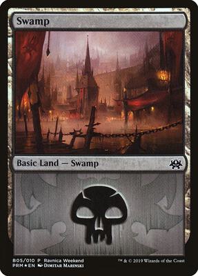 Swamp - Rakdos (B05) card from Launch Party & Release Event Promos