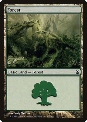 Forest (300) card from Time Spiral