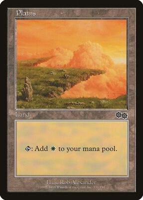 Plains (331) card from Urza's Saga
