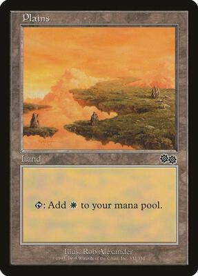 Plains (332) card from Urza's Saga
