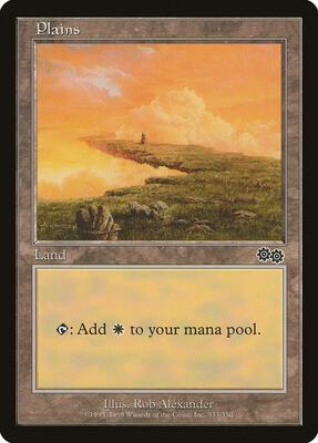 Plains (333) card from Urza's Saga