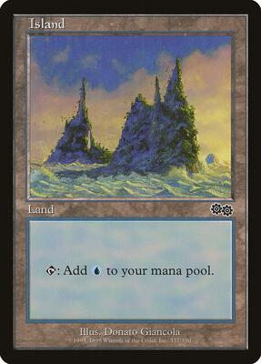Island (337) card from Urza's Saga