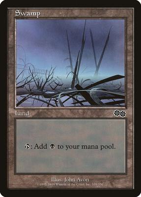 Swamp (339) card from Urza's Saga