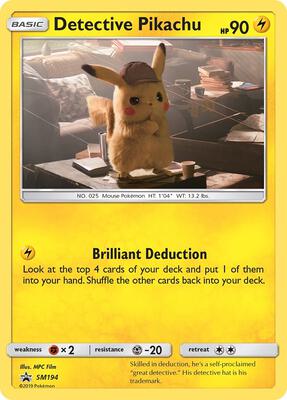 Detective Pikachu - SM194 card from SM Promos