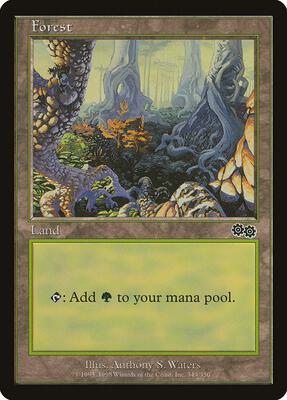 Forest (349) card from Urza's Saga