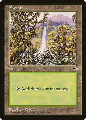 Forest (Waterfall) card from Mirage