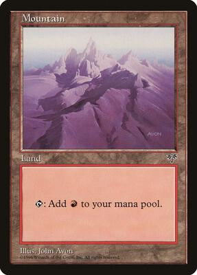 Mountain (Purple) card from Mirage