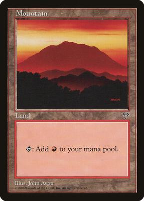 Mountain (Red) card from Mirage