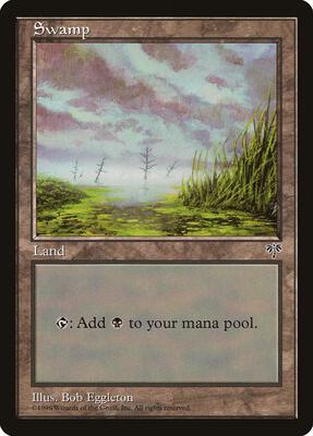 Swamp (Tall Grass) card from Mirage