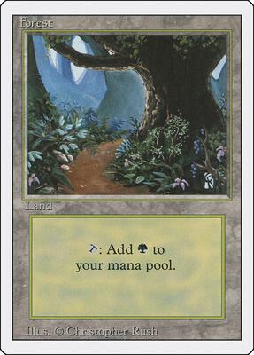 Forest (B) card from Revised Edition