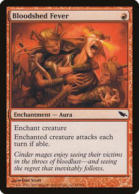 Bloodshed Fever card from Shadowmoor