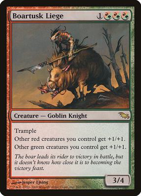 Boartusk Liege card from Shadowmoor