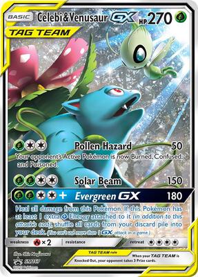 Celebi & Venusaur GX - SM167 card from SM Promos