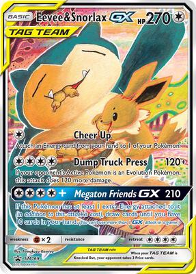 Eevee & Snorlax GX - SM169 card from SM Promos