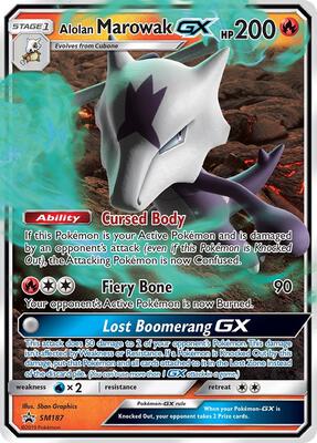 Alolan Marowak GX - SM187 card from SM Promos