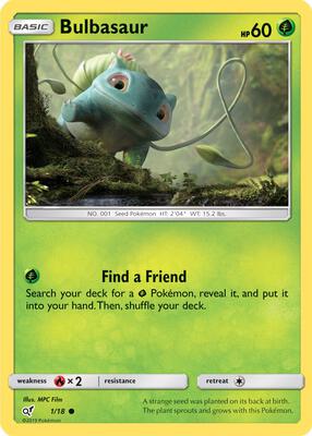 Bulbasaur (Holo Common) card from Detective Pikachu