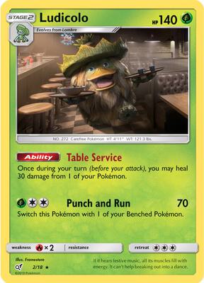Ludicolo card from Detective Pikachu