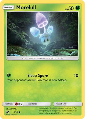 Morelull (Holo Common) card from Detective Pikachu