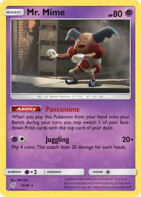 Mr. Mime card from Detective Pikachu