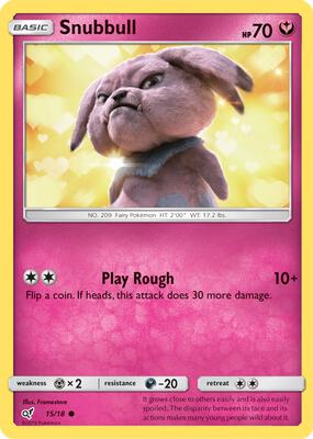Snubbull (Holo Common) card from Detective Pikachu