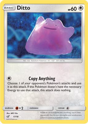 Ditto card from Detective Pikachu