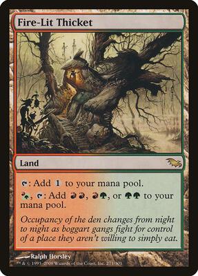 Fire-Lit Thicket card from Shadowmoor