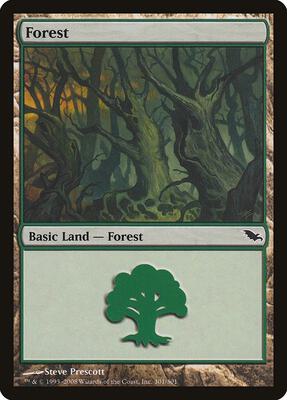 Forest (301) card from Shadowmoor