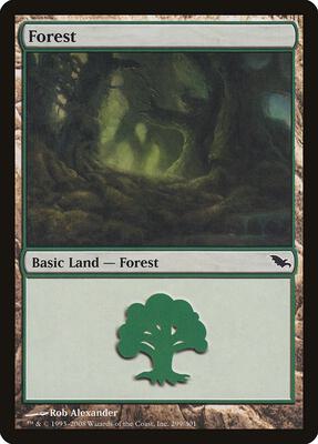 Forest (299) card from Shadowmoor