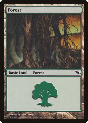 Forest (298) card from Shadowmoor