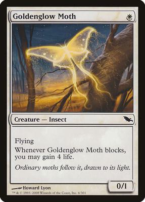 Goldenglow Moth card from Shadowmoor