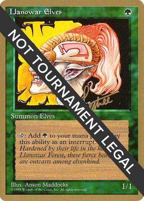 Llanowar Elves - 1996 Bertrand Lestree (4ED) card from World Championship Decks