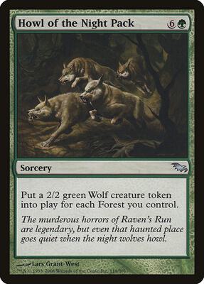 Howl of the Night Pack card from Shadowmoor
