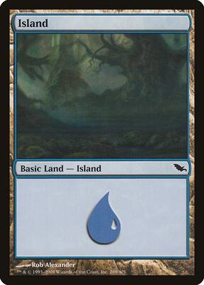 Island (289) card from Shadowmoor