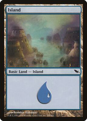 Island (288) card from Shadowmoor