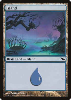 Island (287) card from Shadowmoor