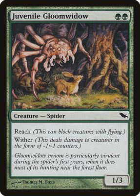 Juvenile Gloomwidow card from Shadowmoor