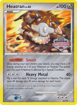 Heatran - 30/146 (Regional Championships) card from League & Championship Cards